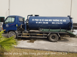 Hút bể phốt tại Hữu Hưng giá rẻ 0941.219.219