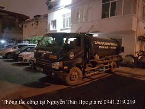 Thông tắc cống tại Nguyễn Thái Học giá rẻ nhất 0941.219.219