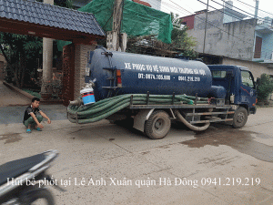 Hút bể phốt tại Lê Anh Xuân quận Hà Đông 0941.219.219