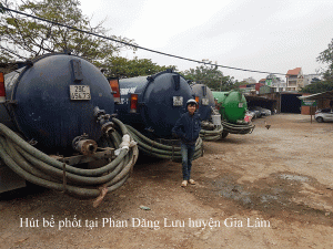 Hút bể phốt tại Phan Đăng Lưu huyện Gia Lâm 0941.219.219