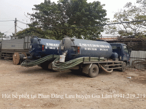 Hút bể phốt tại Phan Đăng Lưu huyện Gia Lâm 0974.105.606