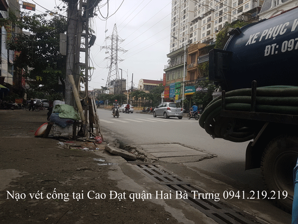 Nạo vét cống tại Cao Đạt quận Hai Bà Trưng 0941.219.219